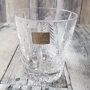 Unused MIKASA (set of 4) Christmas Tree Crystal Glass Old Fashion SN106